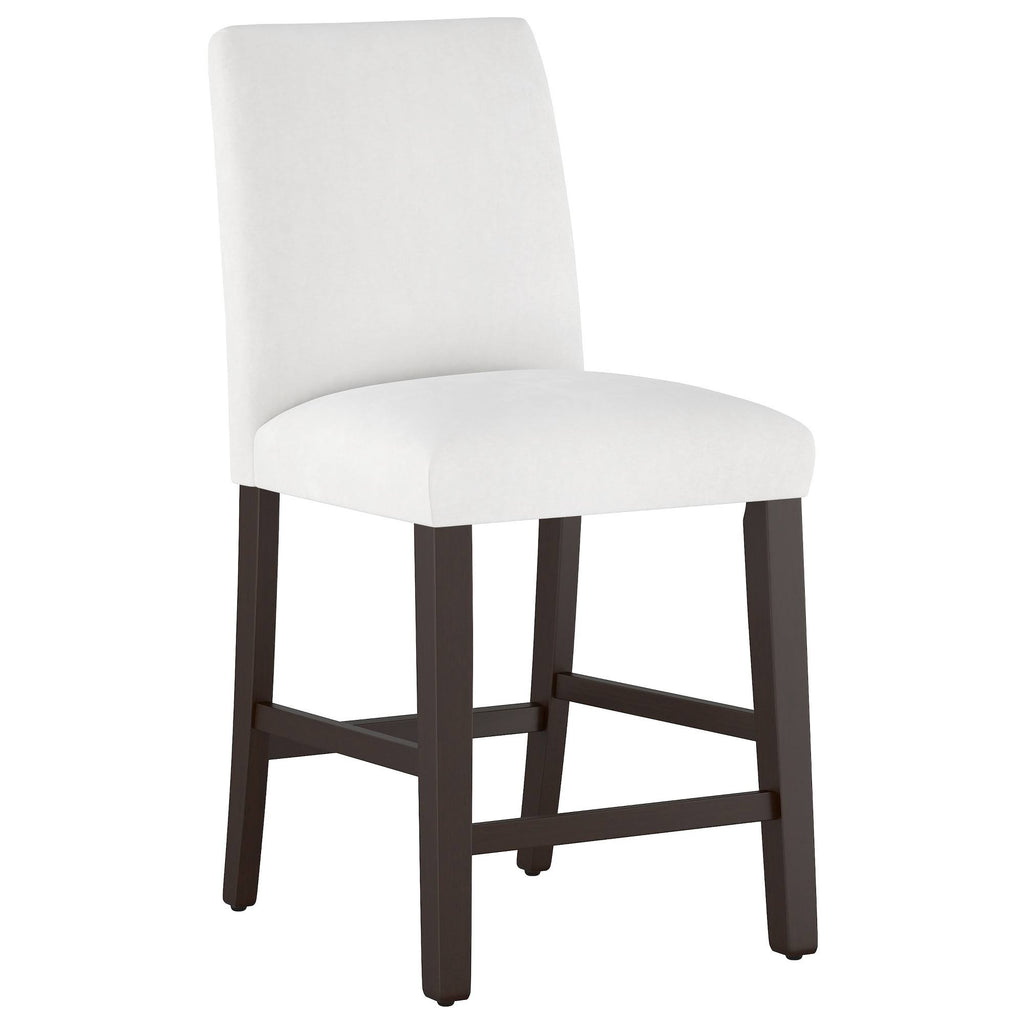 White Velvet Counter Height Barstool H460936