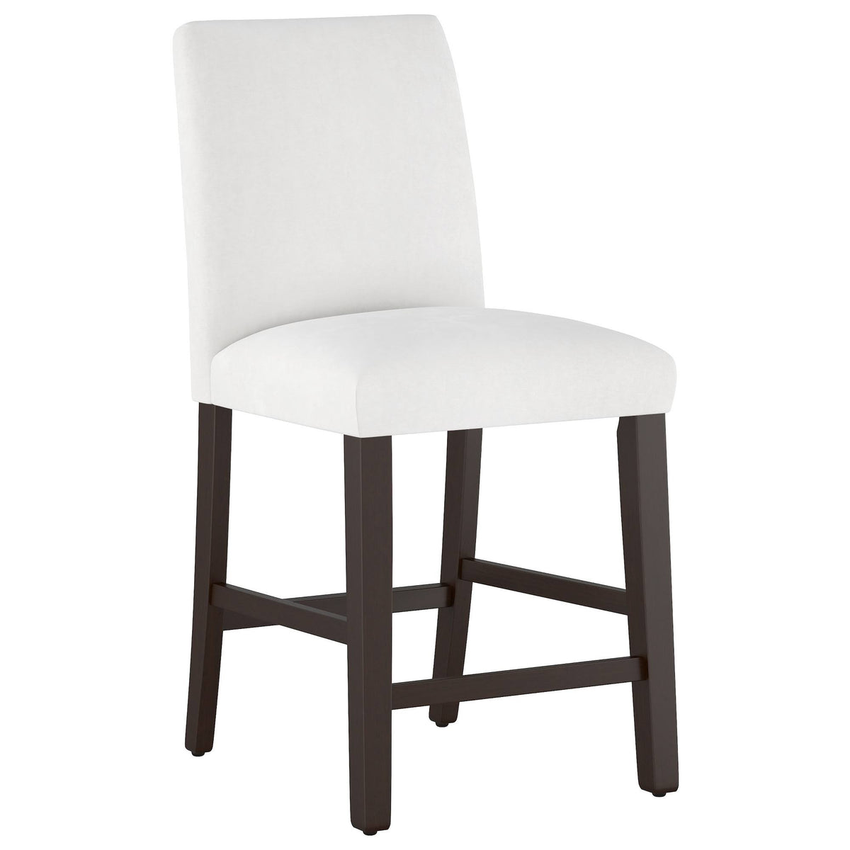 White Velvet Counter Height Barstool H460936