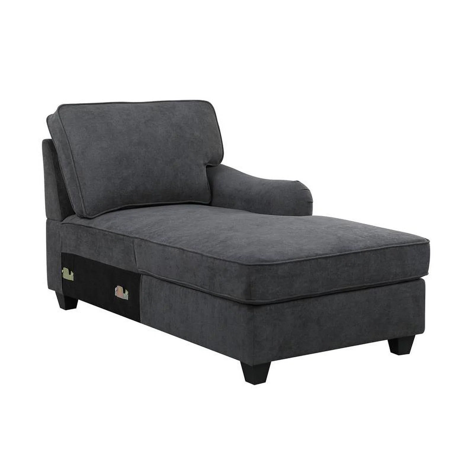 Dark Gray Woven Fabric 8Pc Modular Sectional Sofa with Ottoman G8393