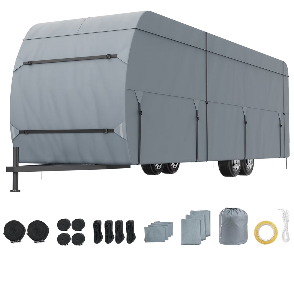 28-30' 4-Layer Non-Woven Fabric RV Cover with Storage Bag and Patches E17891