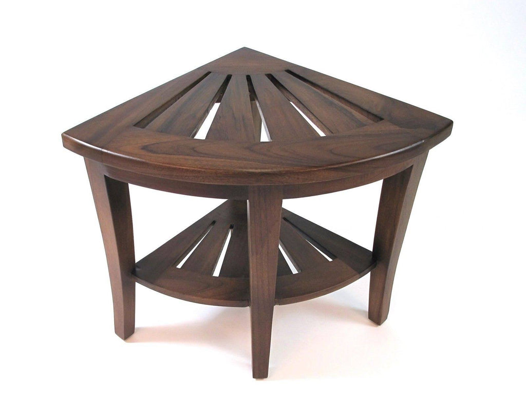 Teak Corner Shower Bench, Brown M78583