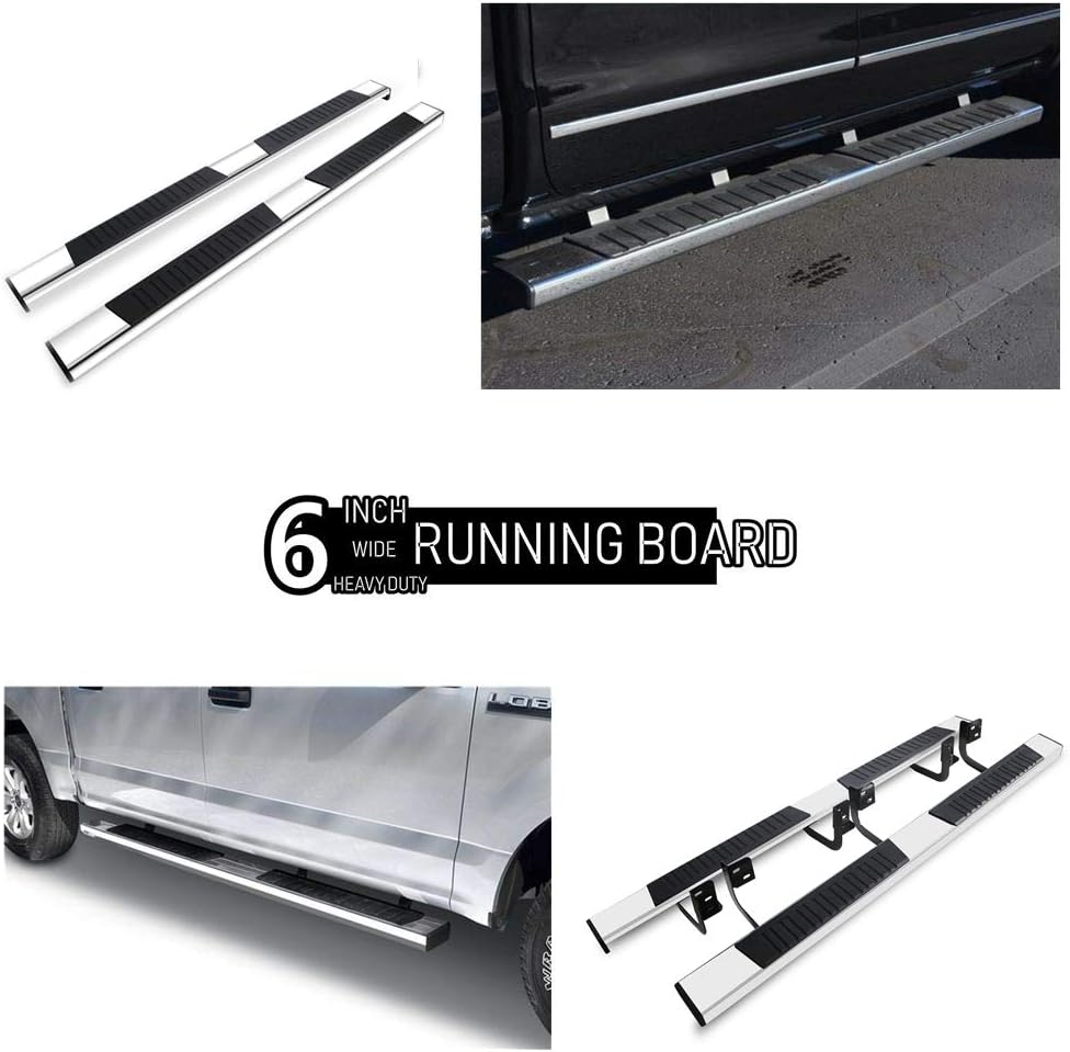 6 Inch Chrome Running Boards Side Step Rails R516
