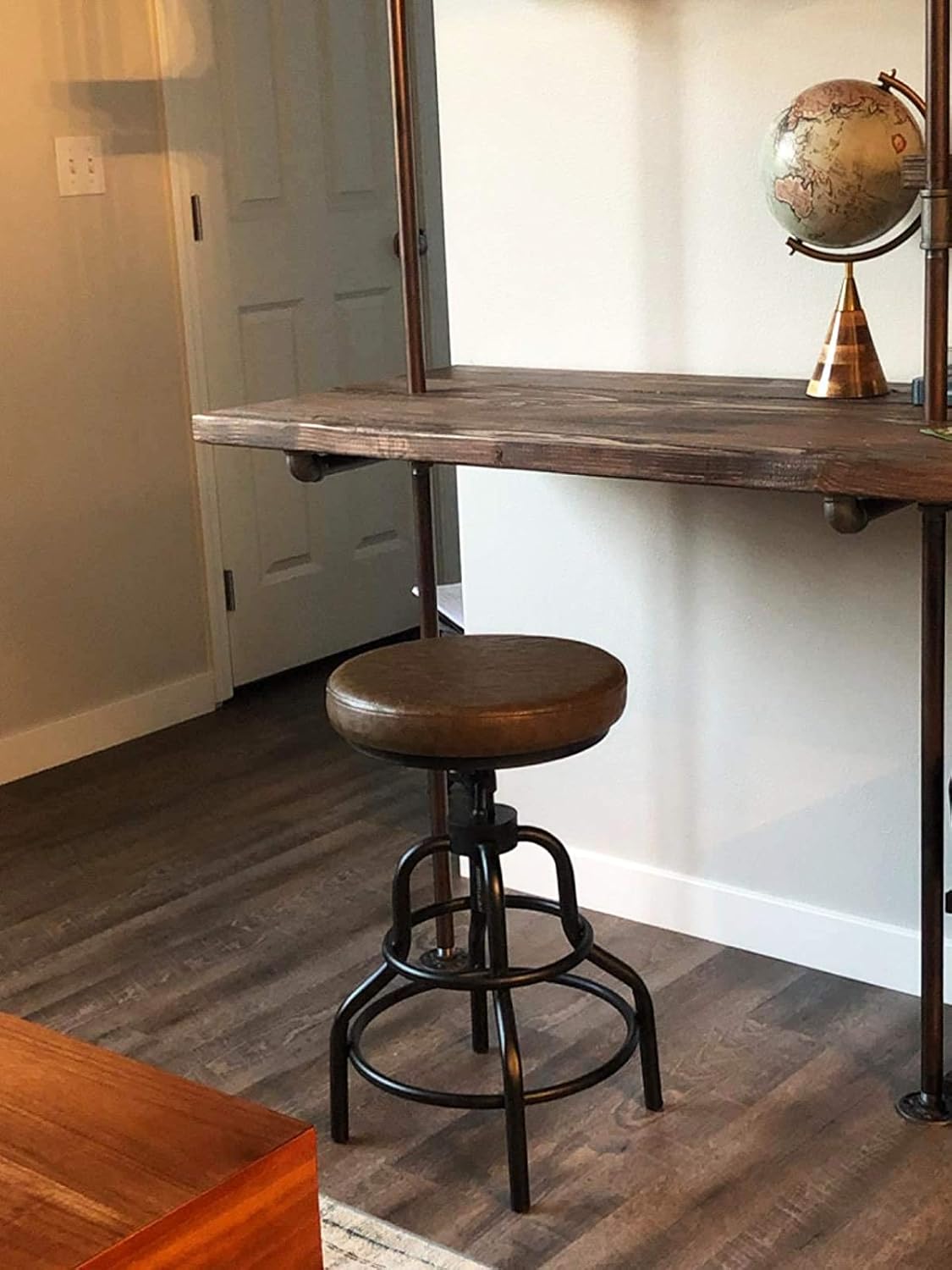 Rustic Swivel Bar Stool Set of 2 R6494