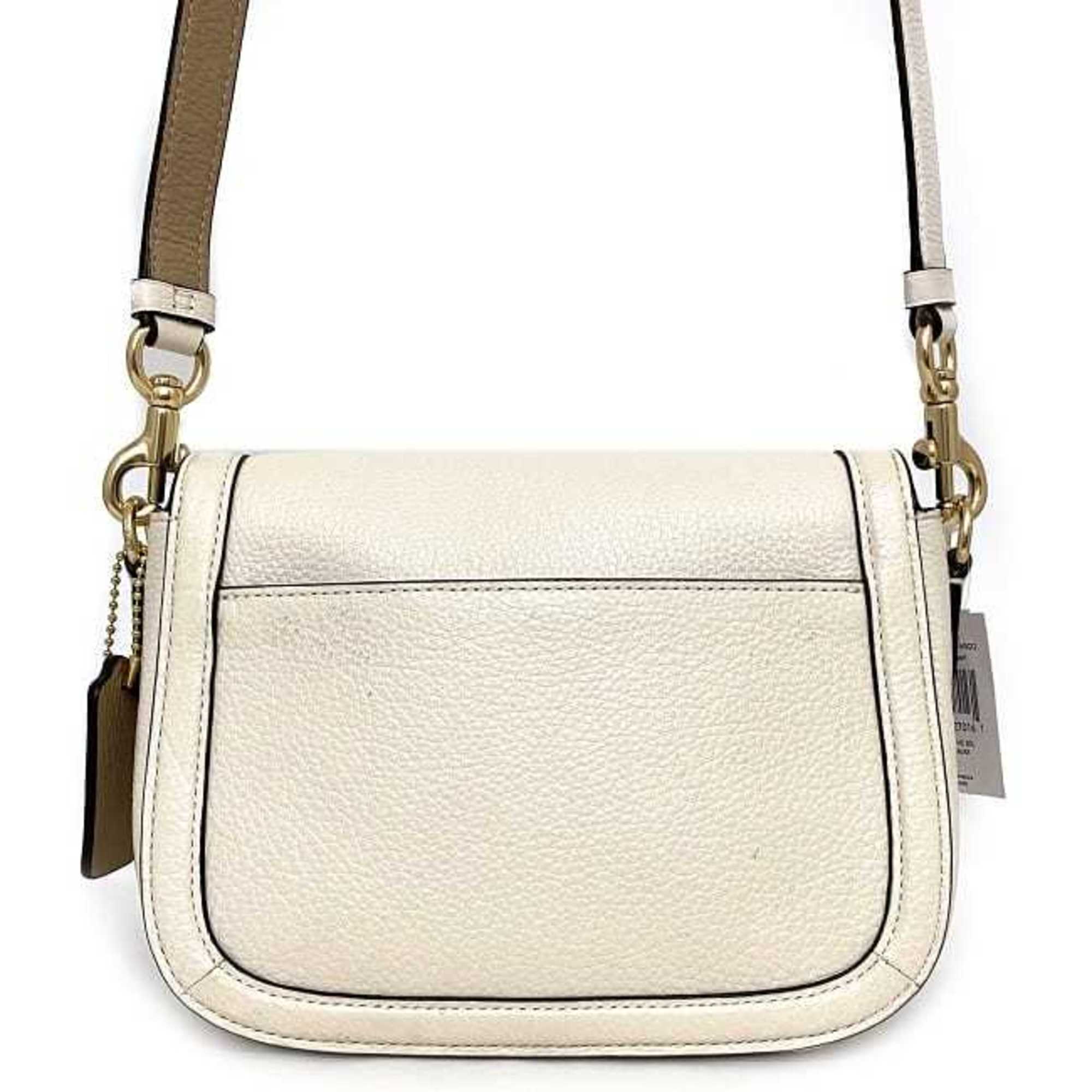 White Leather Shoulder Bag I257392