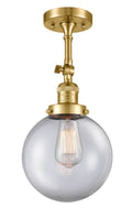 Satin Gold Semi-Flush Mount Light W16881