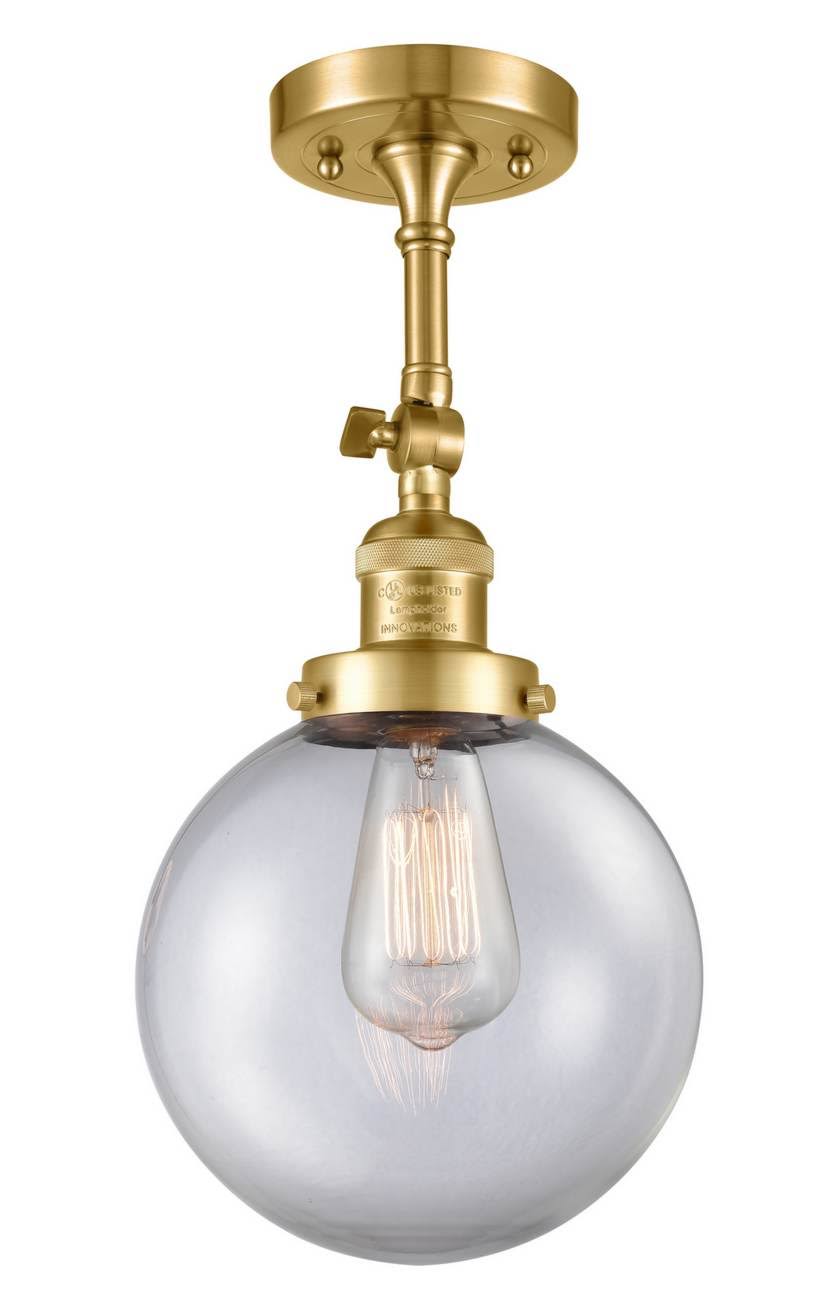 Satin Gold Semi-Flush Mount Light W16881