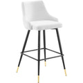 White Performance Velvet Bar Stool C16821