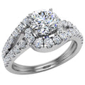 14K White Gold Diamond Engagement Ring 1.25 CT R684