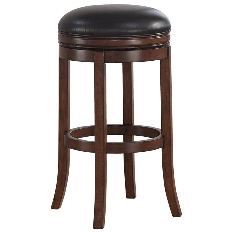 Backless Tall Bar Stool in Medium Walnut and Java F632