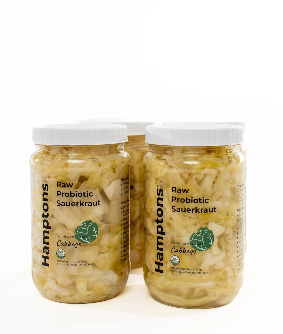 16 Oz Pack of 4 Organic Unpasteurized Sauerkraut H930