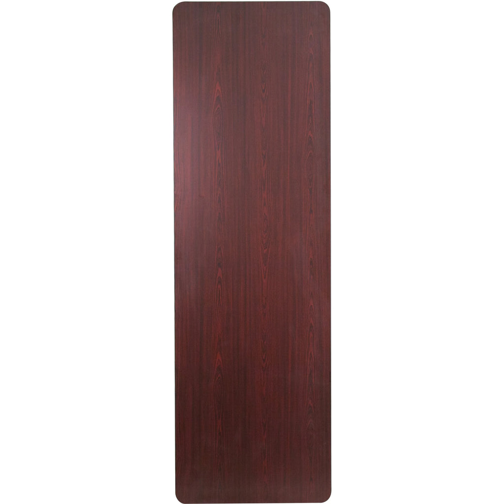 8-Foot Mahogany Melamine Laminate Folding Banquet Table O772