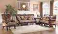 Cherry Finish Wood Sofa Set 3Pcs K821460