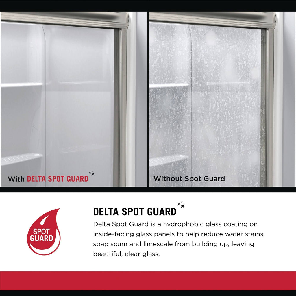 Bronze Sliding Semi Frameless Shower Door O603