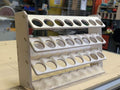 24-Slot Plywood Spray Can Lube Holder Storage Rack U9418