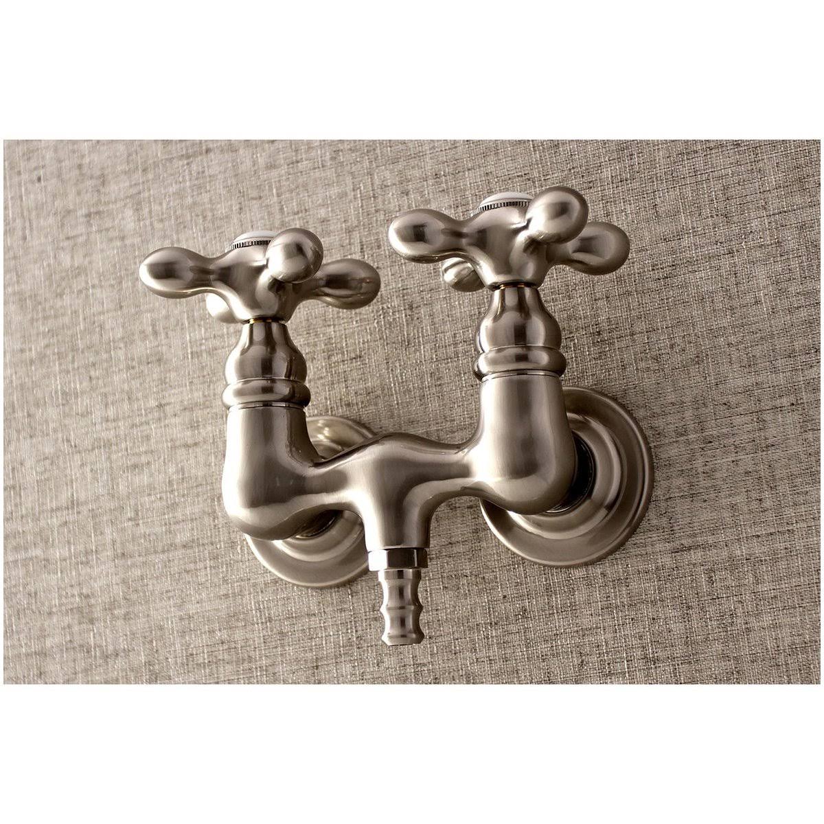 Polished Chrome Wall Mount Clawfoot Tub Faucet E418