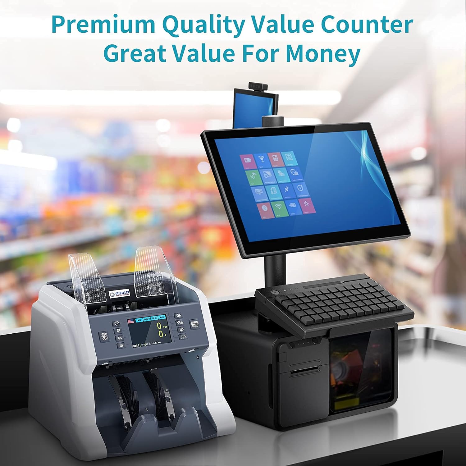 Money Counter Machine with CIS/UV/MG/IR Counterfeit Detection F5092