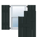 2-Pack 12-in W x 42-in H Black Forest Green Board and Batten Wood Exterior Shutters L32136