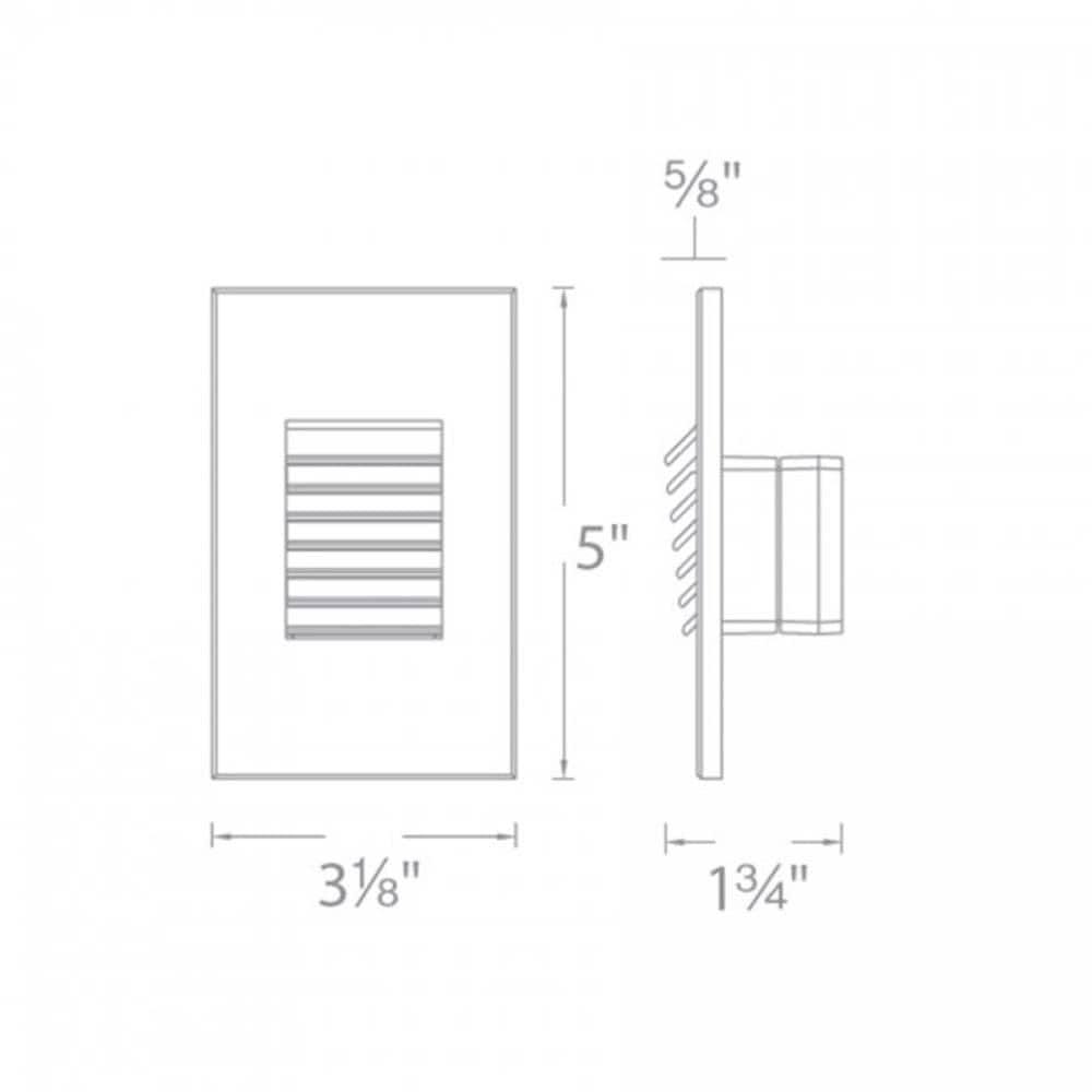 Black LED Step and Wall Light U498