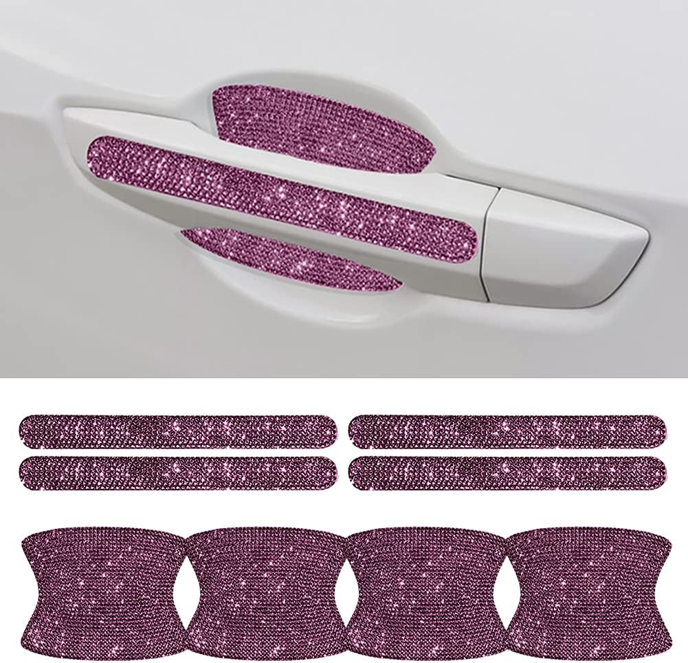 Red Bling Car Door Handle Protector Stickers F99698