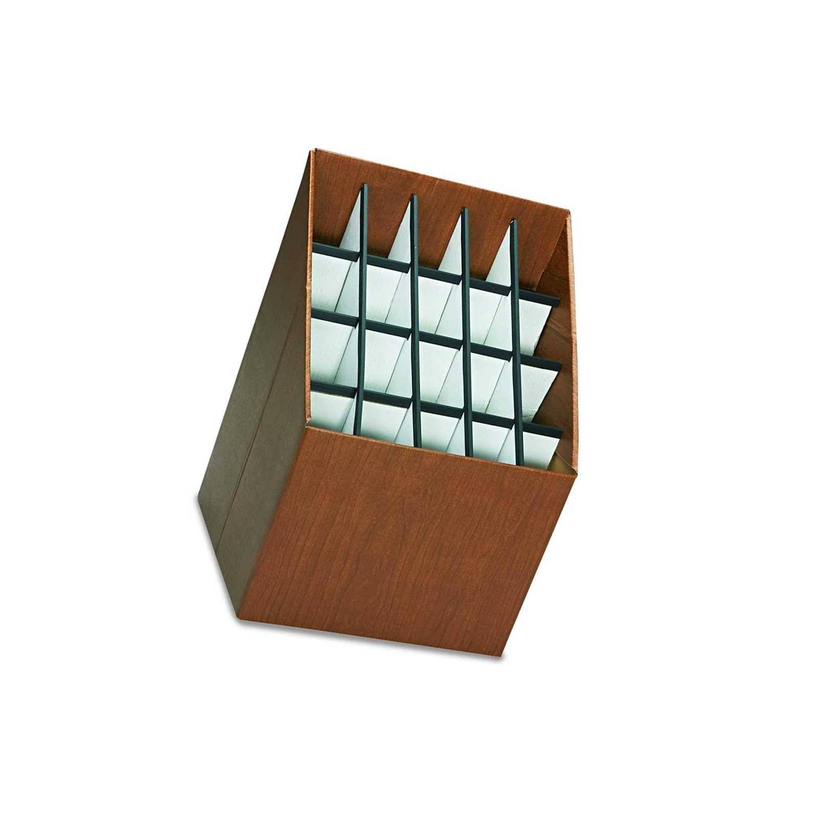Walnut Vertical Roll File, 20 Compartment P520