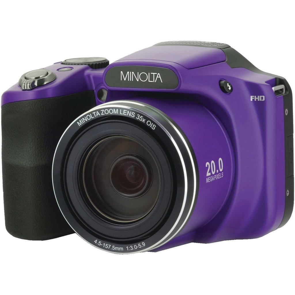 Purple 20.0-Megapixel 35x Zoom Bridge Camera T565
