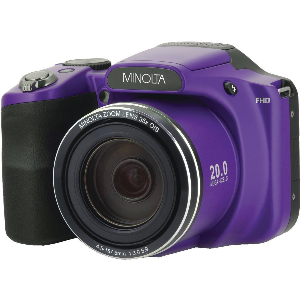 Purple 20.0-Megapixel 35x Zoom Bridge Camera T565