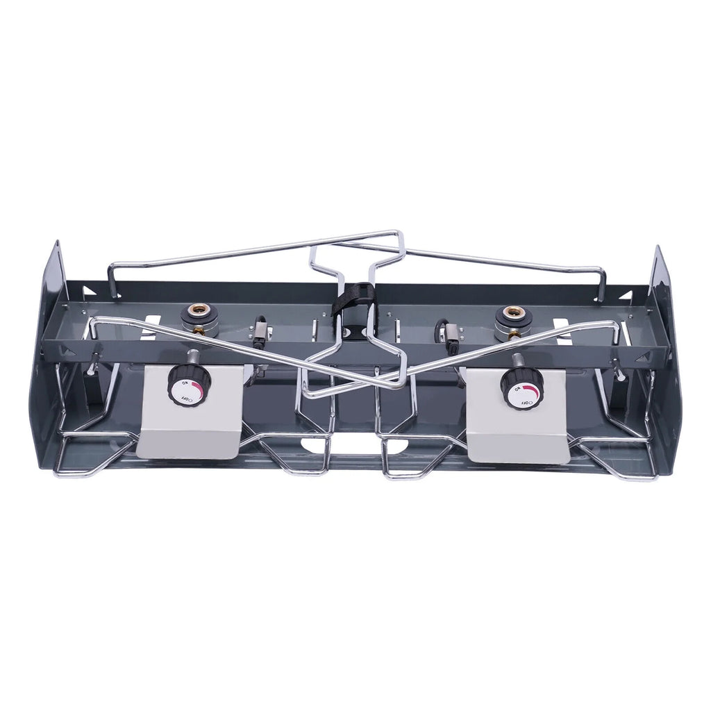 14inch 2 Burner Butane Gas Camping Stove Cooktop S6125