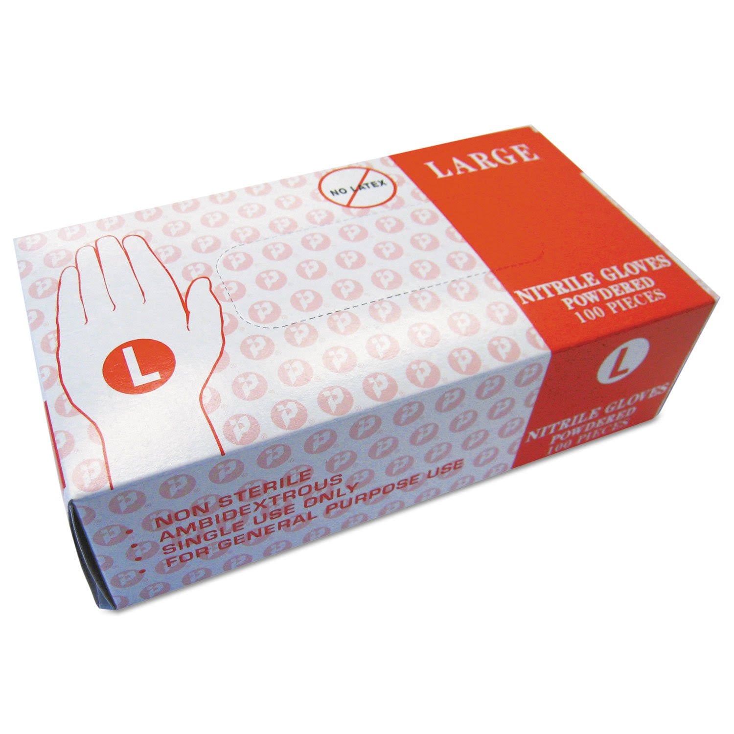 Powder Free Vinyl Gloves, Large, Disposable, 1000-Carton D557