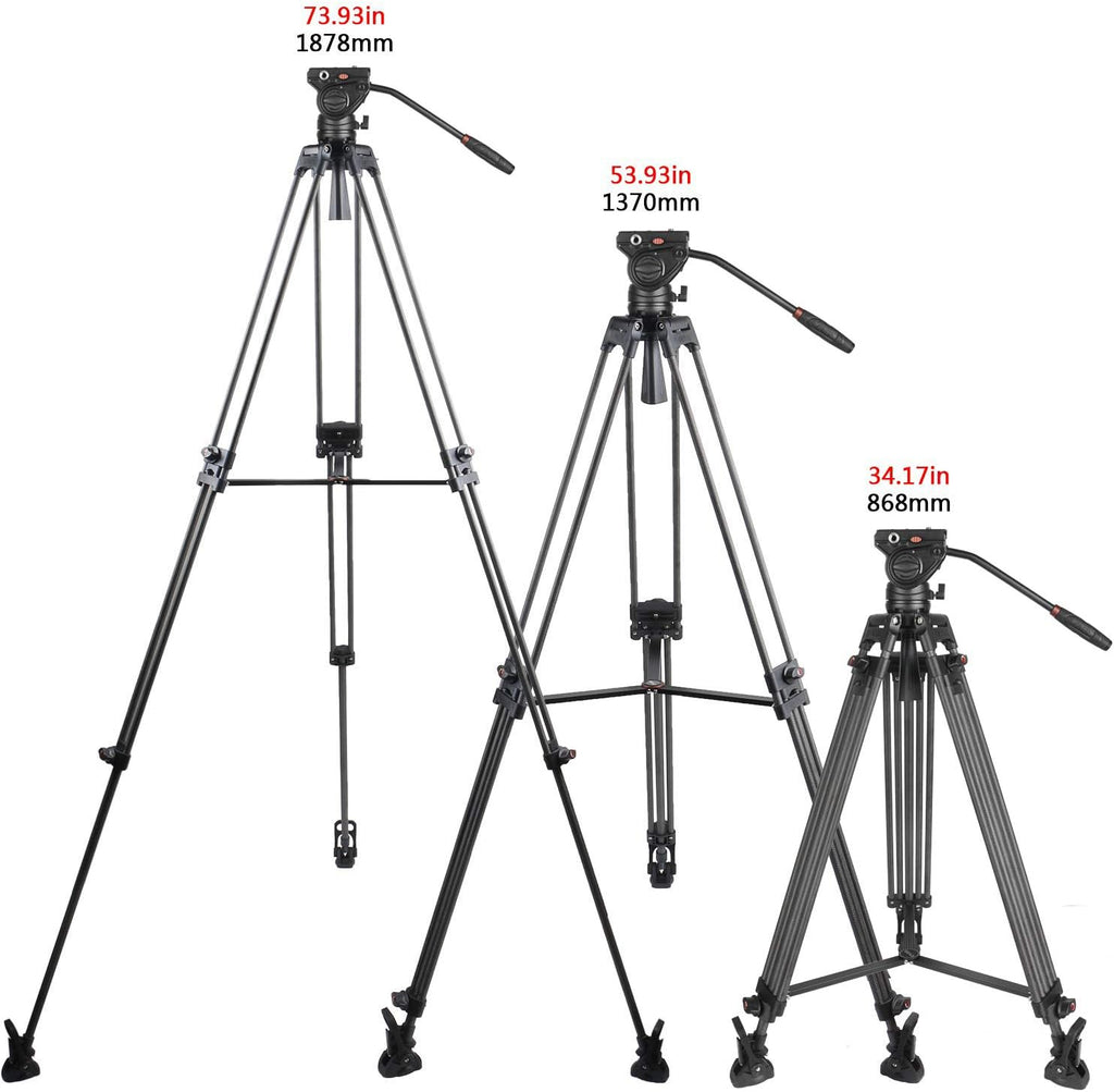 Carbon Fiber Video Tripod System with Fluid Drag Head E31285
