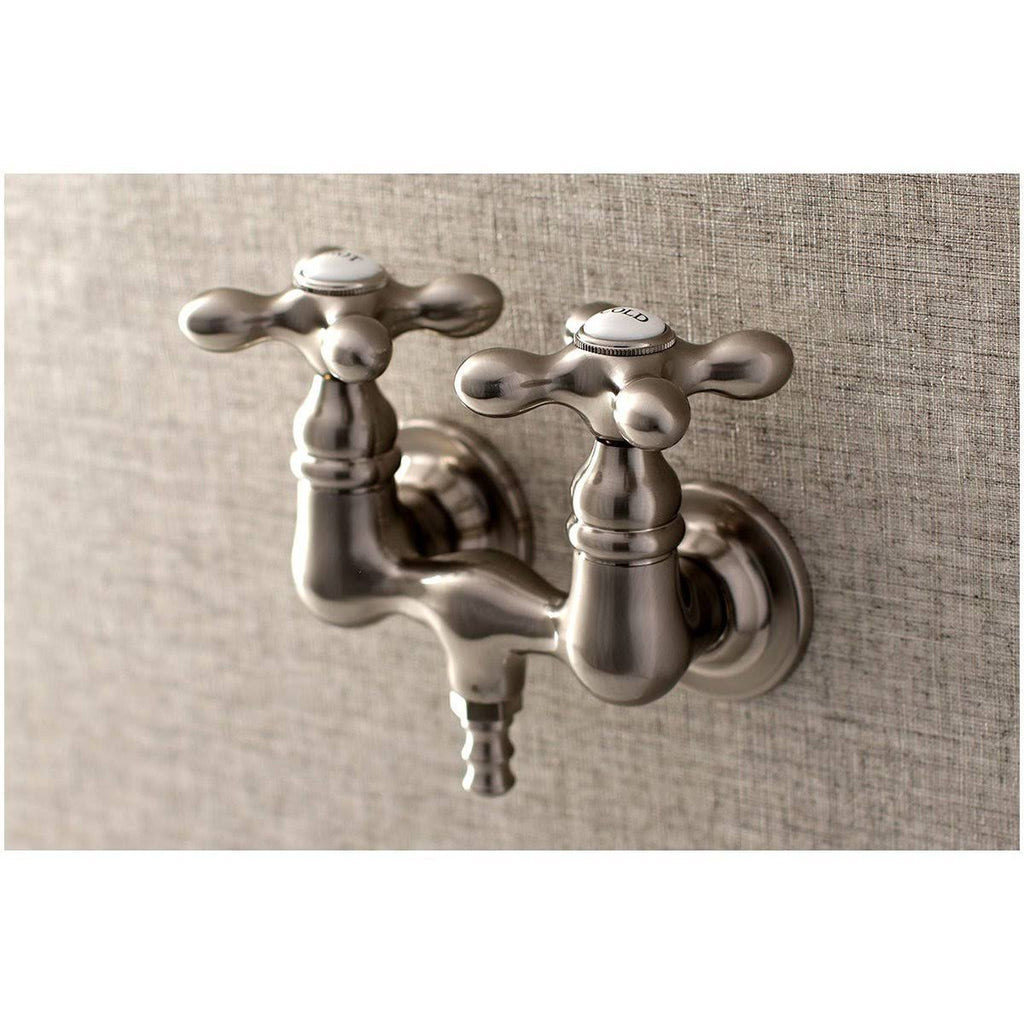 Polished Chrome Wall Mount Clawfoot Tub Faucet E418