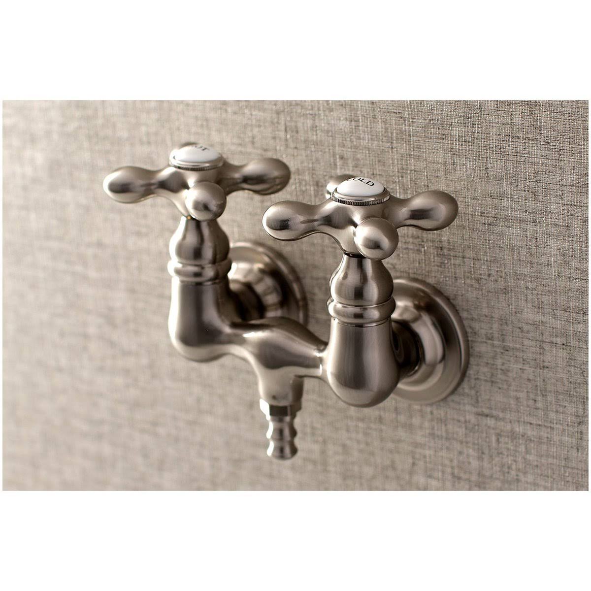Polished Chrome Wall Mount Clawfoot Tub Faucet E418