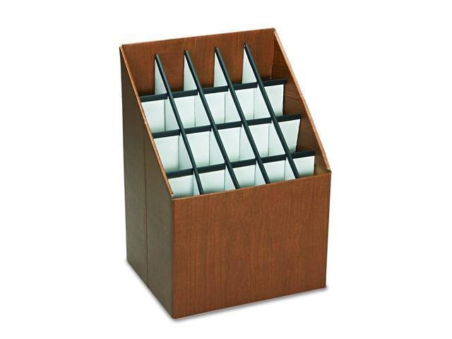 Walnut Vertical Roll File, 20 Compartment P520