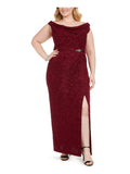 Burgundy Sleeveless Maxi Formal Dress Plus Size 18W S148703