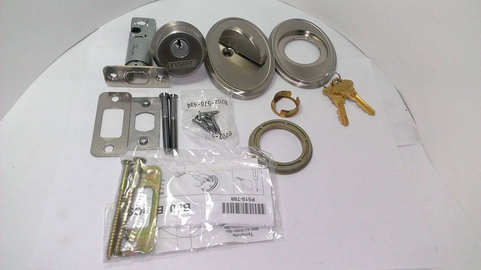 Single Cylinder Deadbolt with Satin Nickel Trim T85082