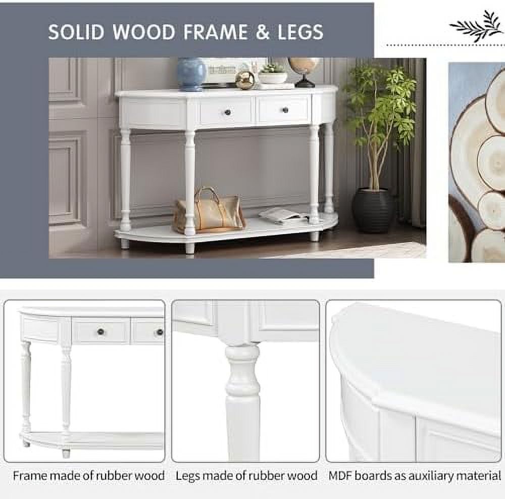 Navy Blue 3 Drawer Wood Console Table X998206