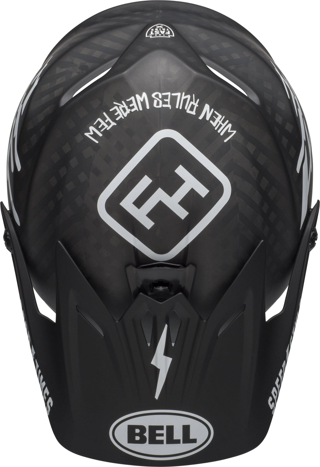 Matte Black/White Full-9 Helmet K8087