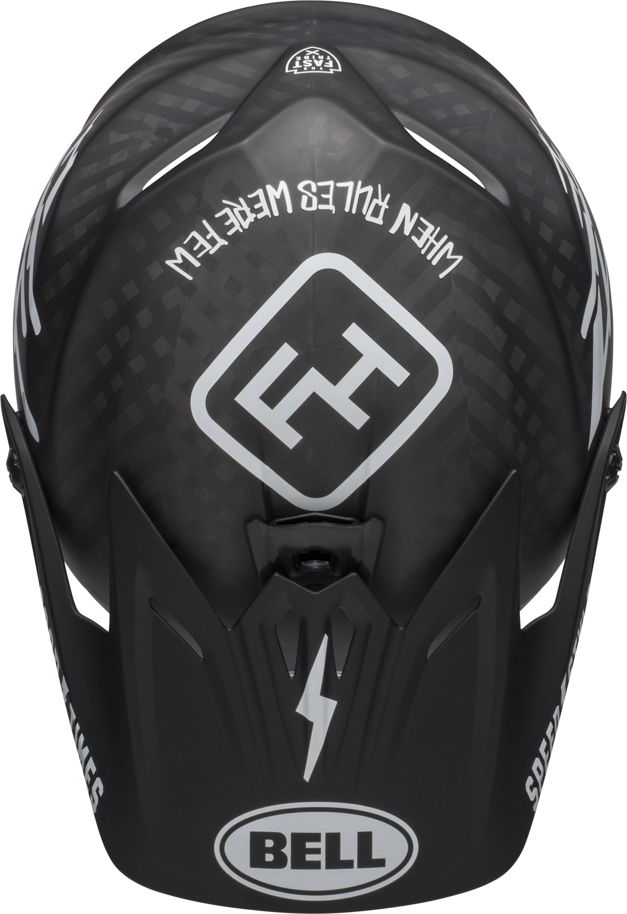 Matte Black/White Full-9 Helmet K8087
