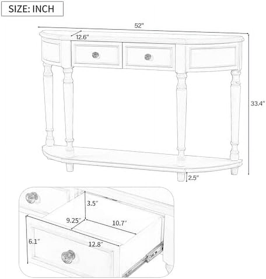 Navy Blue 3 Drawer Wood Console Table X998206