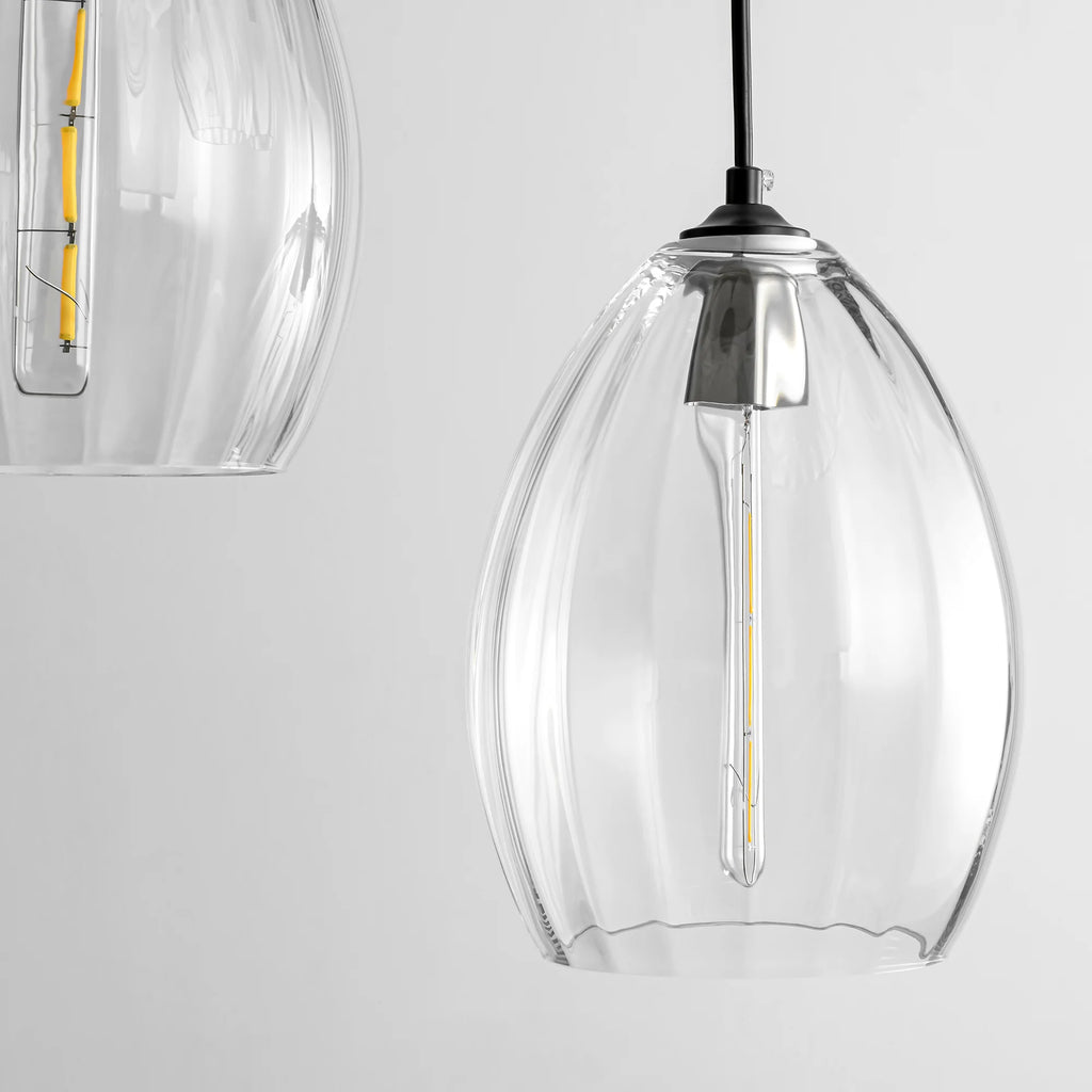 5-Light Linear Cluster Shade Contemporary Pendant J374