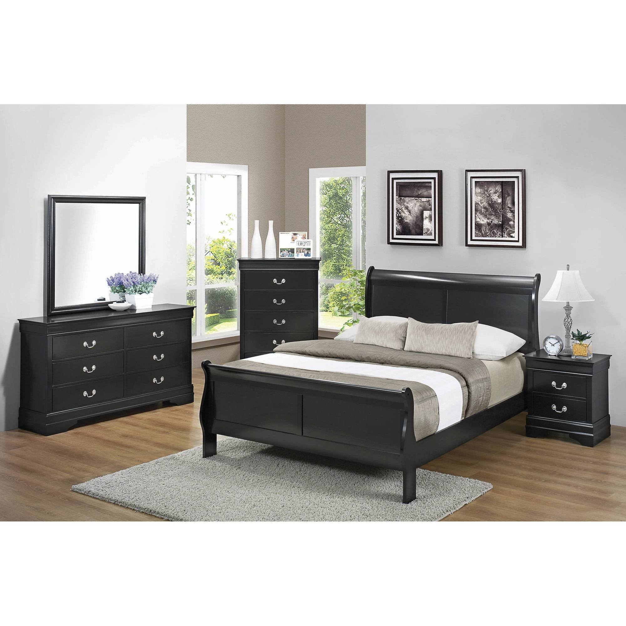 Queen Cappuccino Sleigh Bed V659299