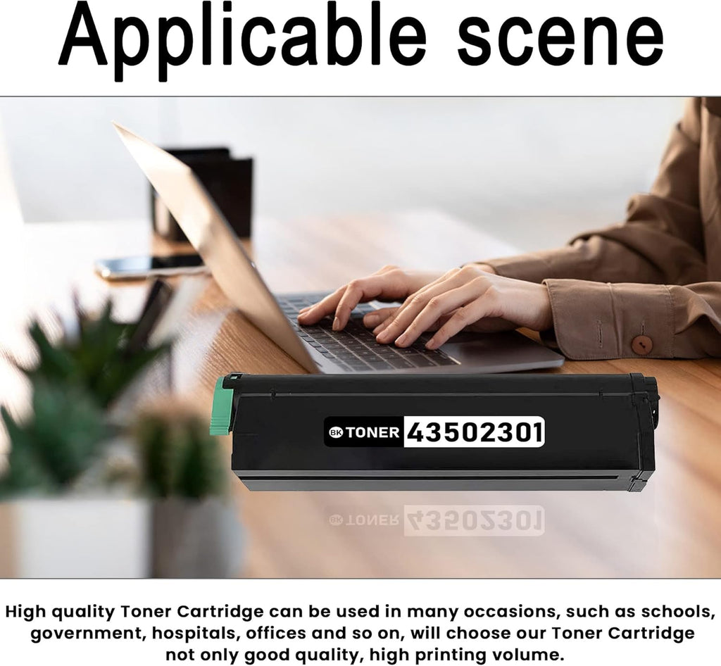 Black 4-Pack Toner Cartridge Replacement for OKI Printers N48170