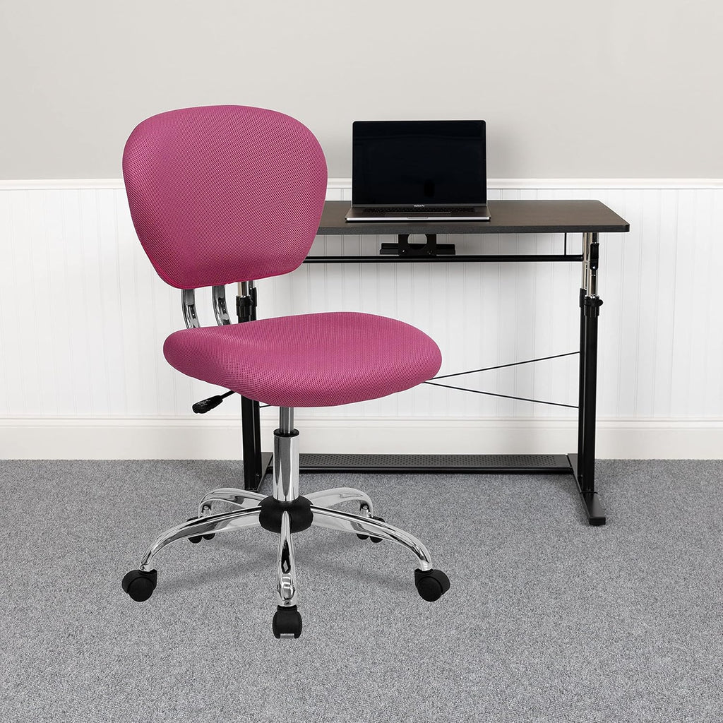 Purple Mid-Back Mesh Padded Swivel Task Office Chair D98712