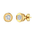 10K Yellow Gold Diamond Stud Earrings T59290