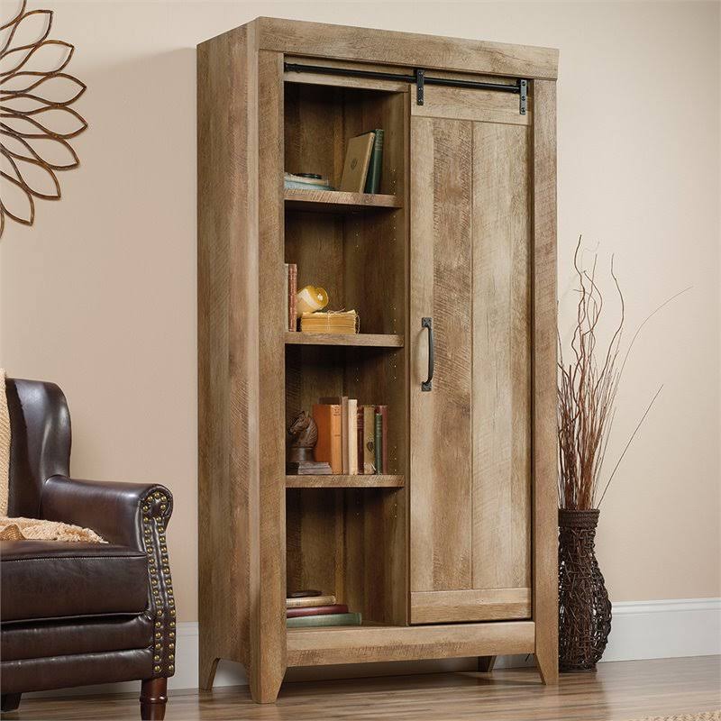6 Shelf Storage Cabinet in Craftsman Oak A883