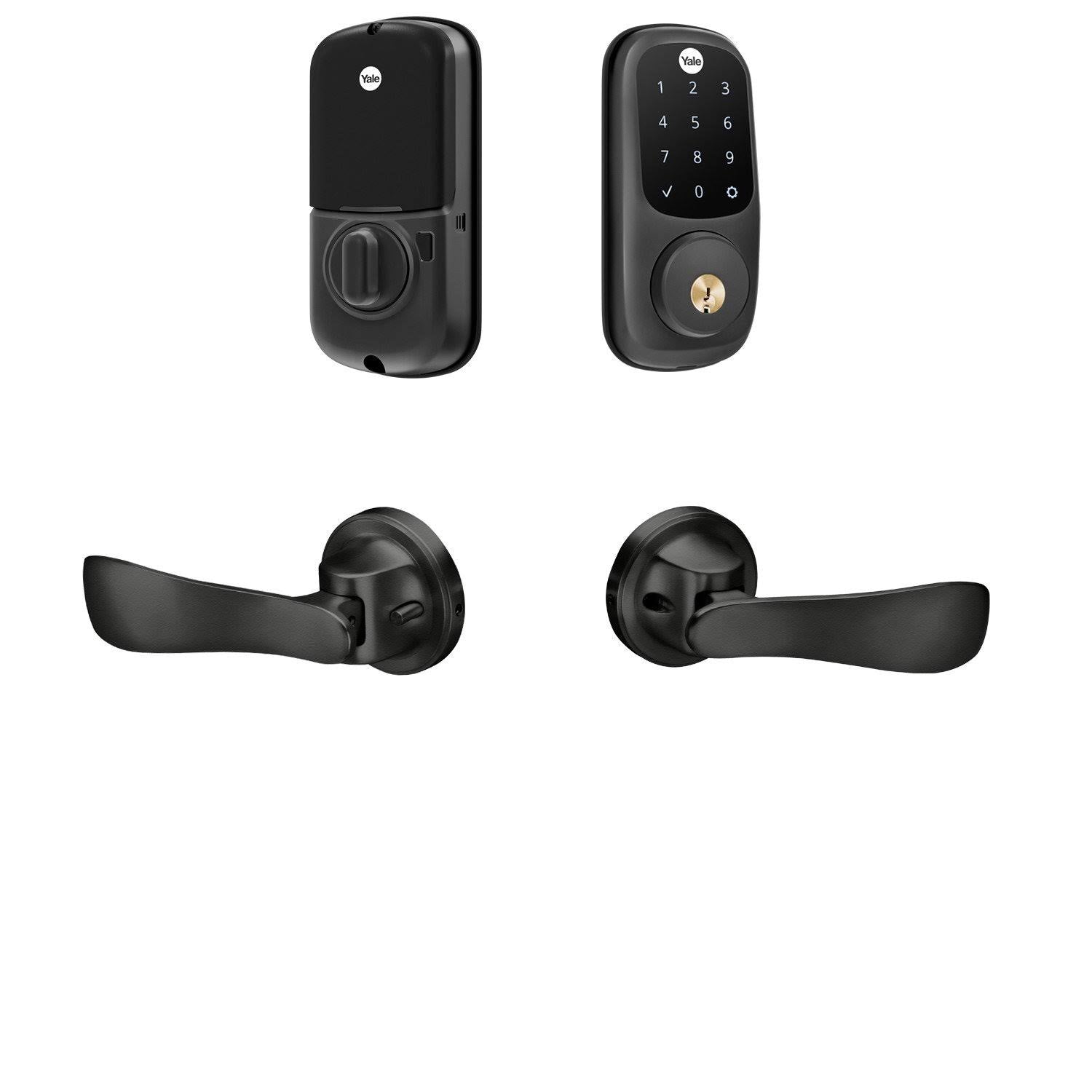 Z-Wave Plus Assure Lock Touchscreen Deadbolt with Passage Navis Paddles U9502