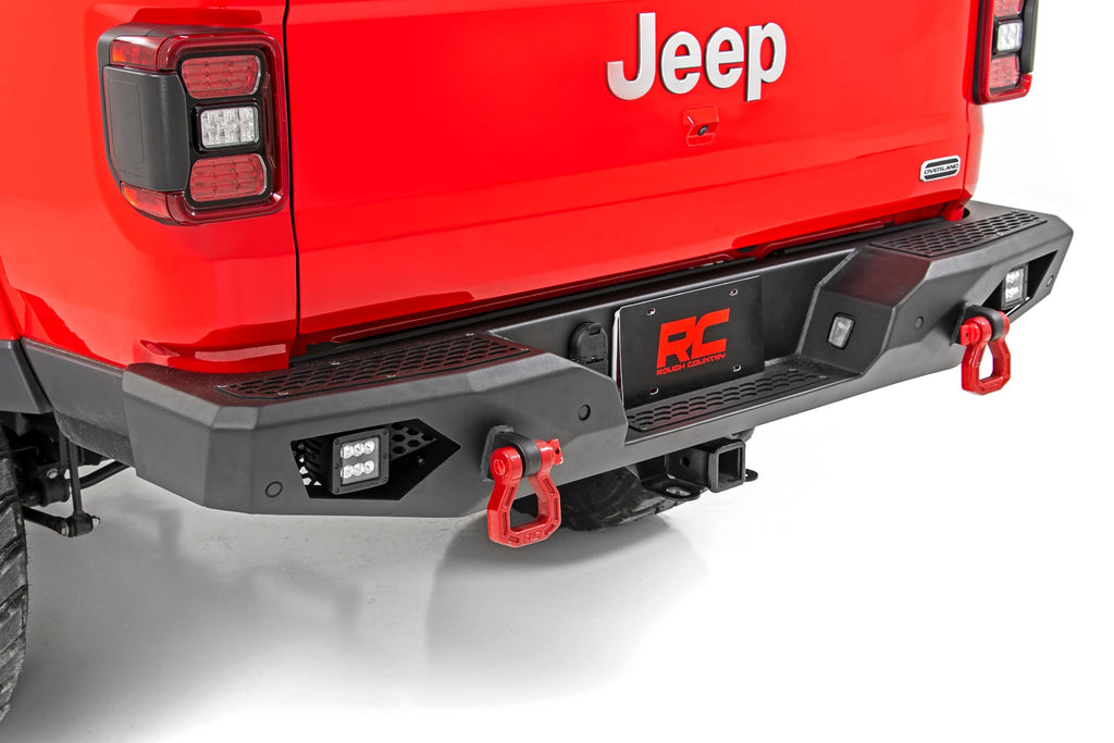 Heavy Duty Rear Bumper with LEDs Y3781