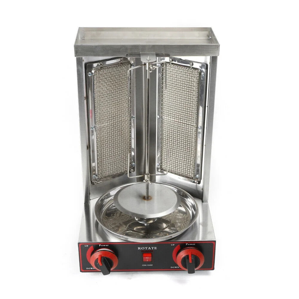 110V Gas Vertical Spinning Doner Kebab Grill Machine Broiler Shawarma Machine C8180