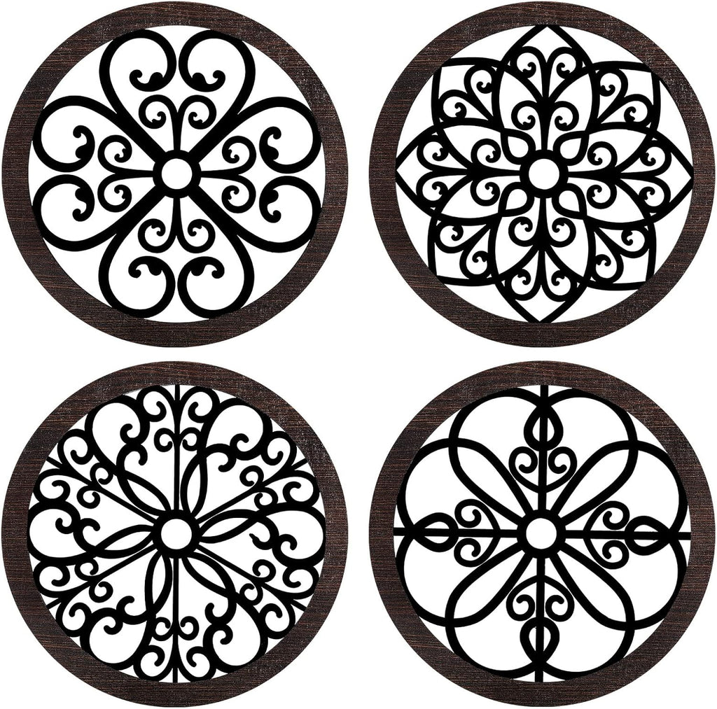 4 Pack Rustic Wooden Wall Art N827239