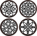 4 Pack Rustic Wooden Wall Art N827239