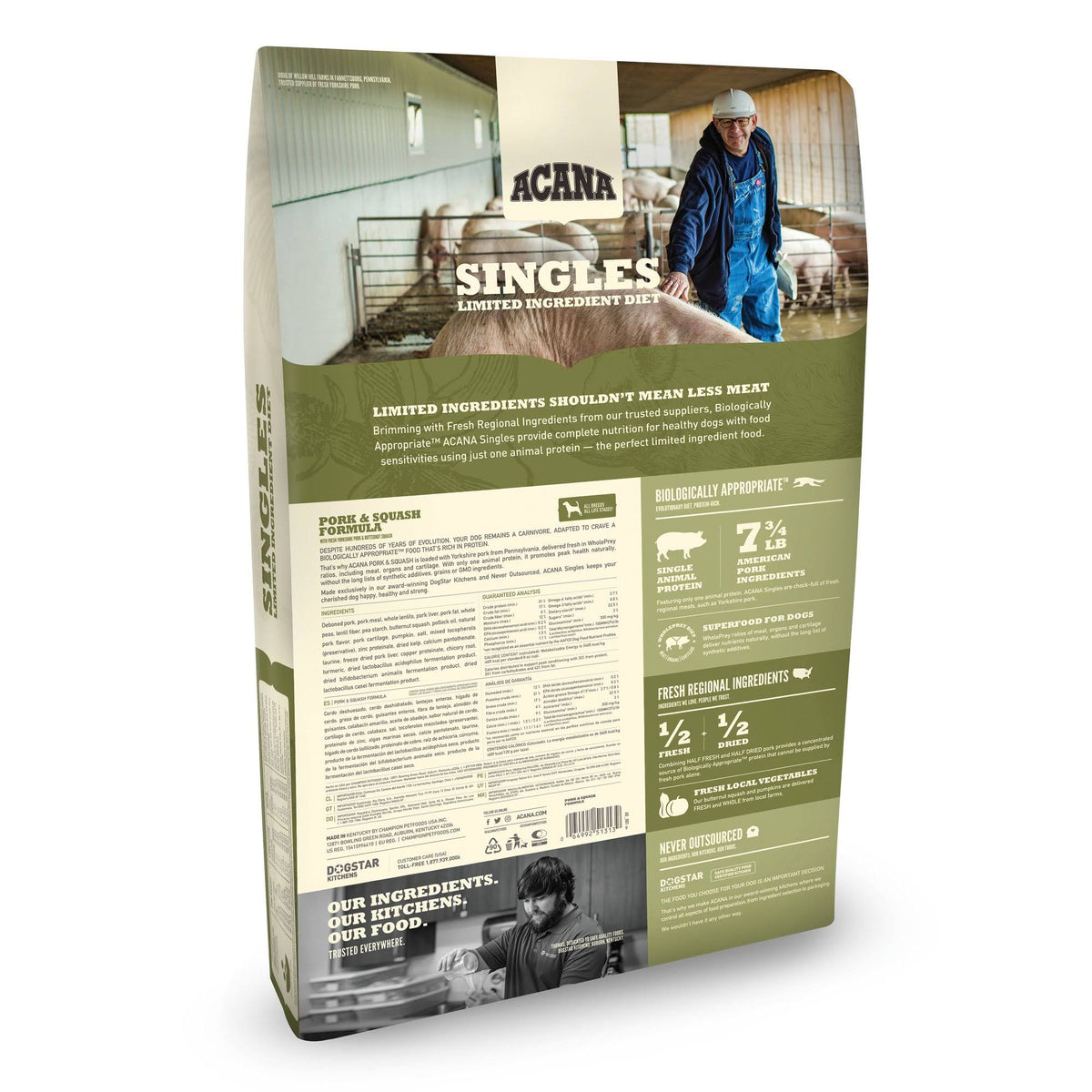 25 lbs Pork & Squash Dry Dog Food J947040